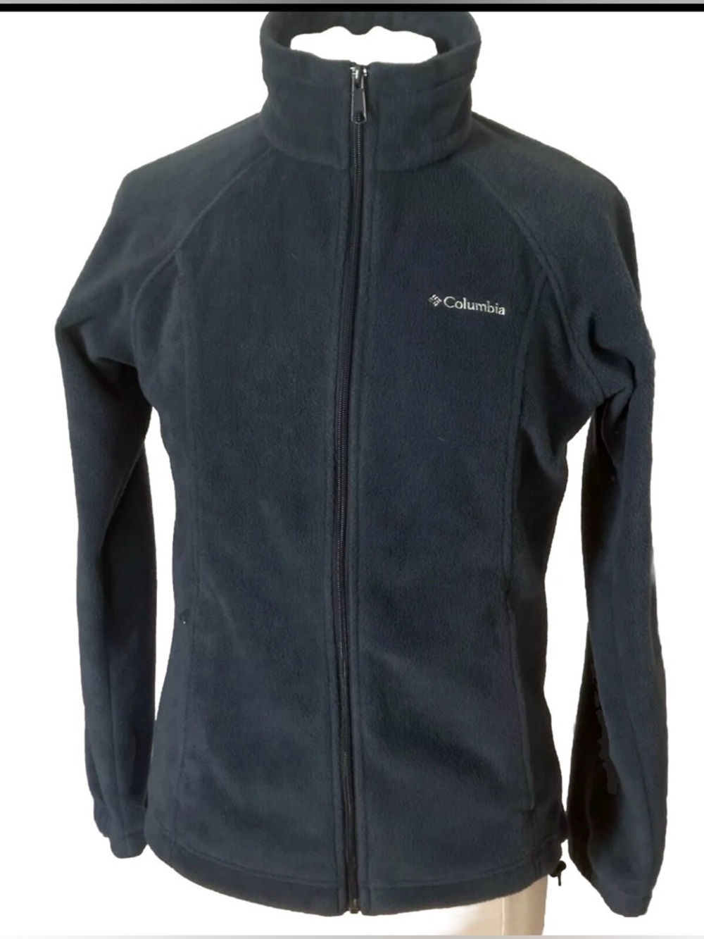 NEW Colombia June Lake Black Fleece Jacket Womens 1X XL Full Zip Lightweight NWT